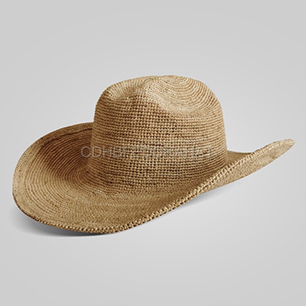 Classic west cowboy style summer lightweight straw hat