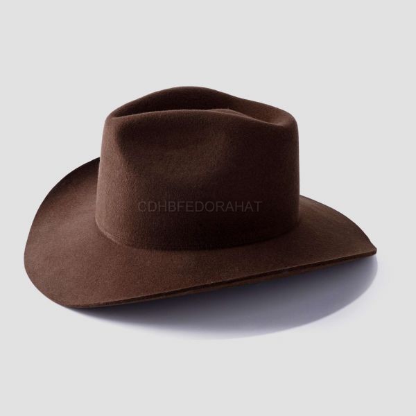 Fashion Classic Solid Color Felt Wide Brim Women and Men Western Cowboy Hat