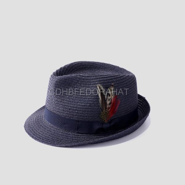 Hot Sale Short Brim Summer Womens Vacation Travel Straw Trilby Hat