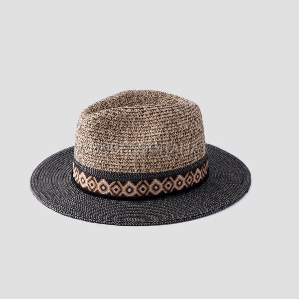 Custom Unisex Men Ladies Summer Beach Hats Women Wide Brim Straw Fedora Hats