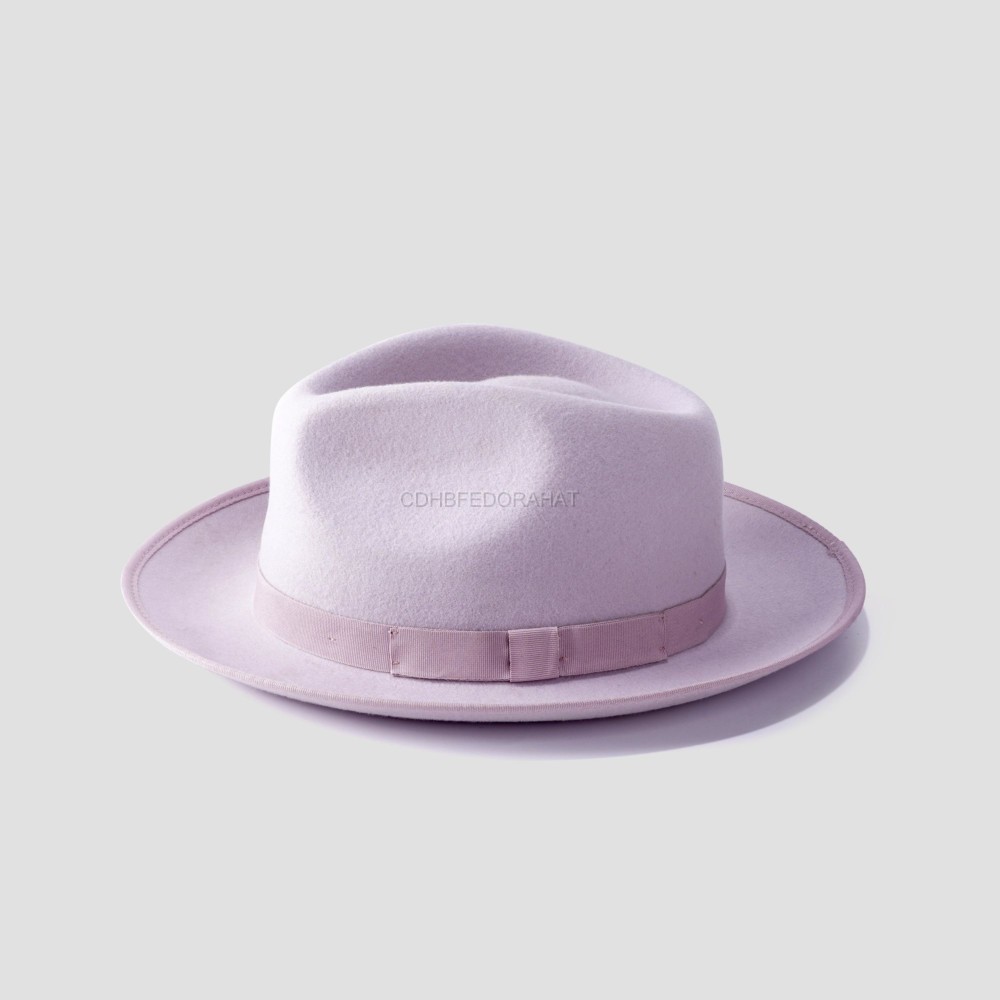 Fashion party custom classics wide brim 100% wool felt fedora hats