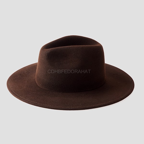 Fashion Classic Solid Color wool wide brim fedora hats