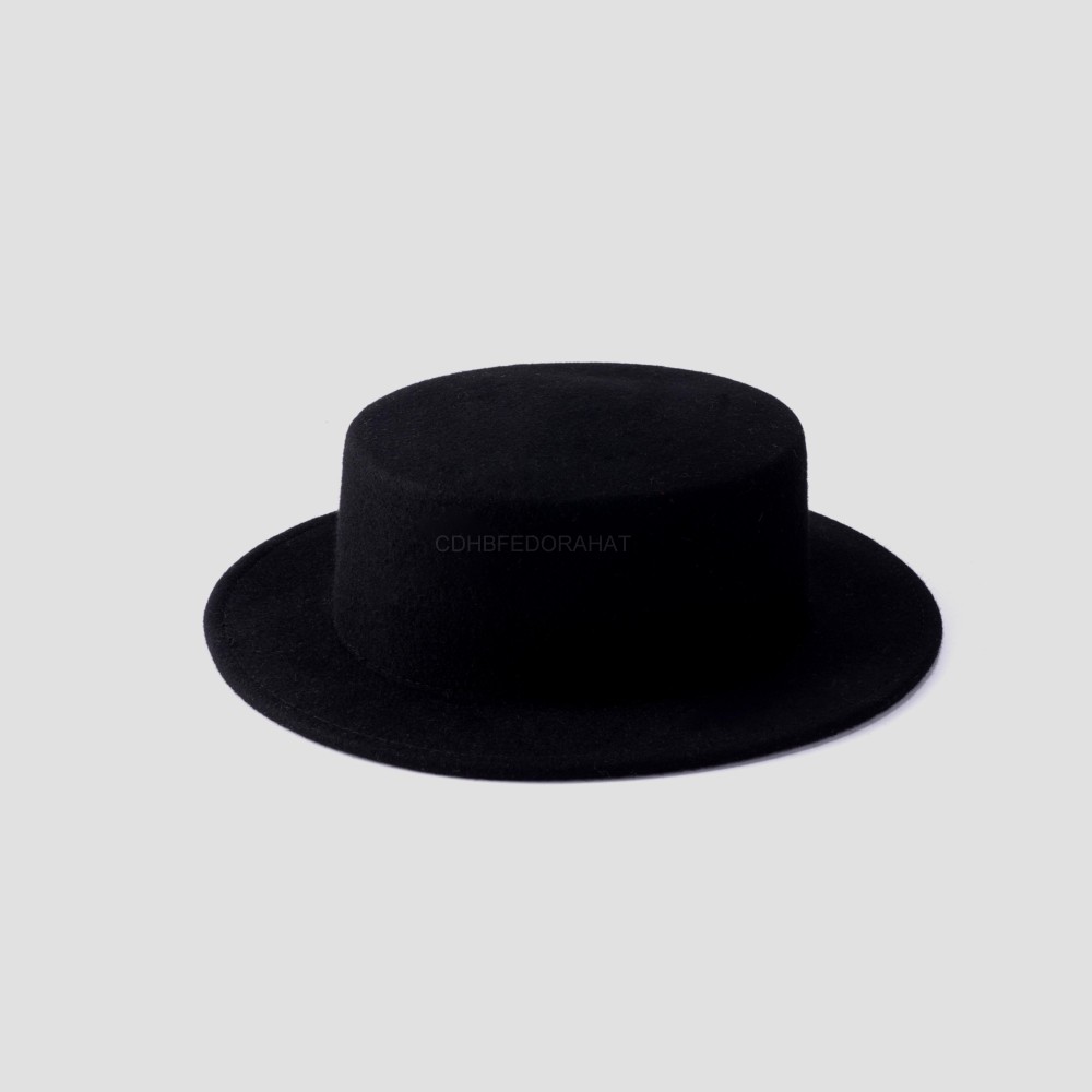 Men women fashionable small brim flat top hats boater hats 