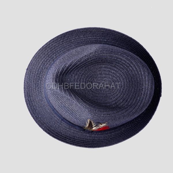 Summer Beach Fold Up UV Protection Straw Trilby Hat