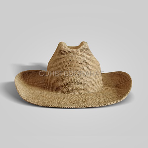 Classics Cowboy Straw Hats For Men Sun Protection