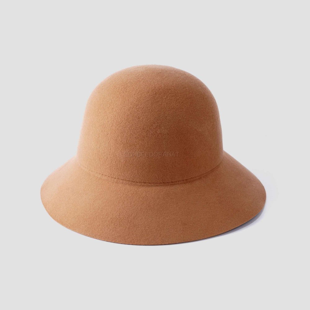 Fashion Brown Ladies Church Party Bucket Cloche Hat