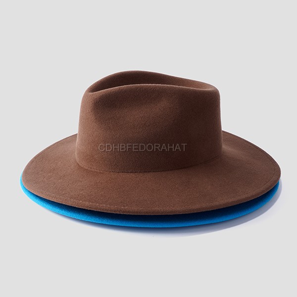 Top quality mens wool felt classical design unisex solid color fedora hats 