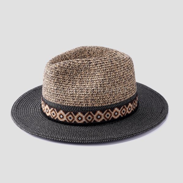 Custom Certified Park Beach Lightweight Adjustable Men Straw Fedora Hats