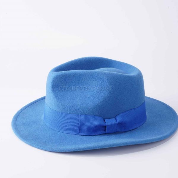 Manufacturer Custom Classic Solid Color Sombreros Cowboy Fedora Hat