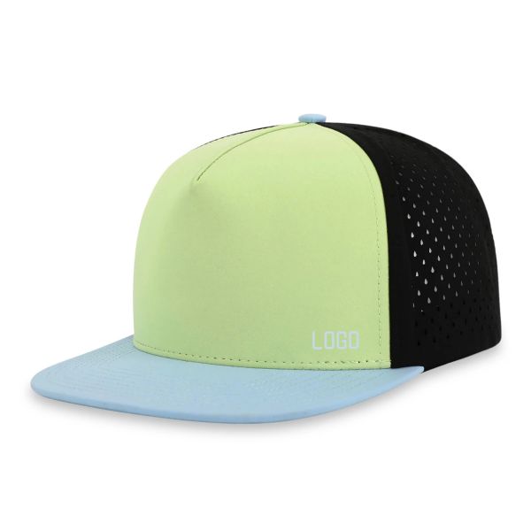 High Quality Custom 5 Panel Embroidery Logo Laser Perforated Baseball Hat,Waterproof Sport Cap