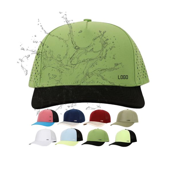 Polyester 5 Panel Mesh Hat Breathable Laser Drilling Baseball Cap Hat