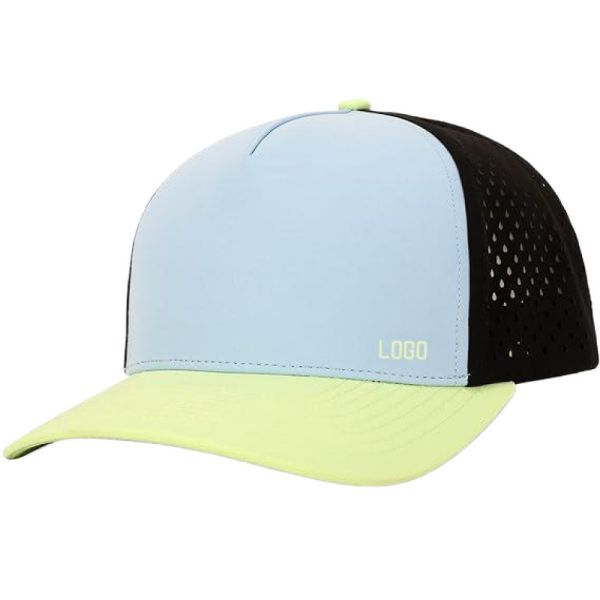 5 Panel Curves Brim Polyester Waterproof Baseball Cap With Plastic Buckle