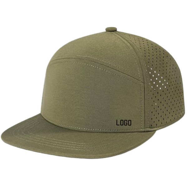 Multi Colors Laser Cut Waterproof Perforated Hole Flat Snapback Sports Hats For Mens