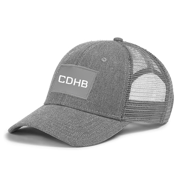  Custom Breathable grey 6 Panel Trucker Caps Hat