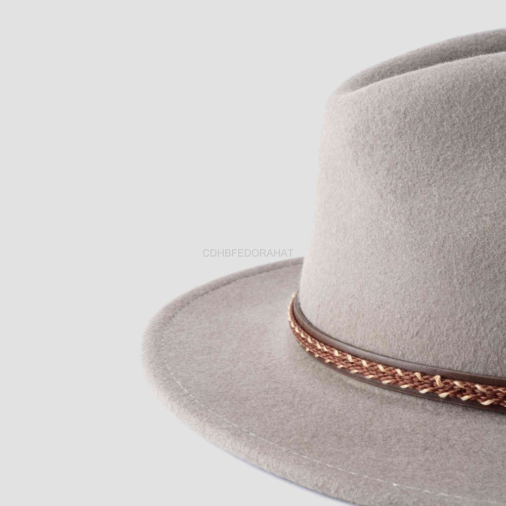 Premium Wide Brim Fedora Hat 100% Wool Felt Hat With Leather Band (7).jpg